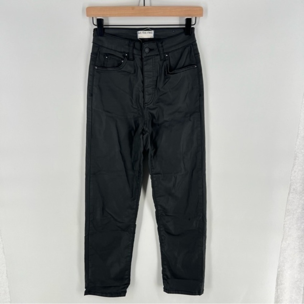 We The Free The Pacifica High Rise Slim Straight Leg Faux Leather Pant